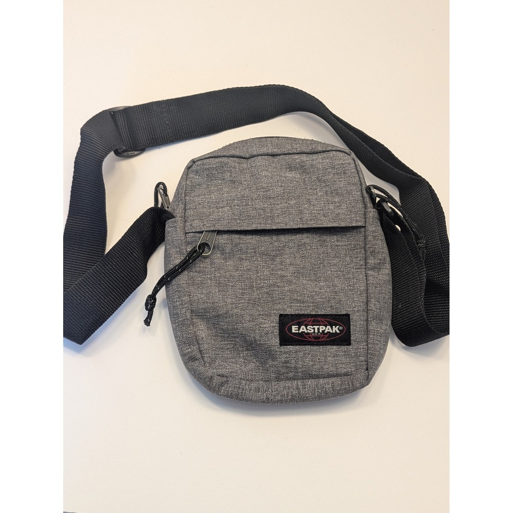 Eastpak Crossbody Shoulder Bag Gray Heather Adjustable Strap Unisex Small